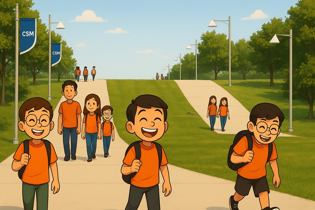 walking down the hill