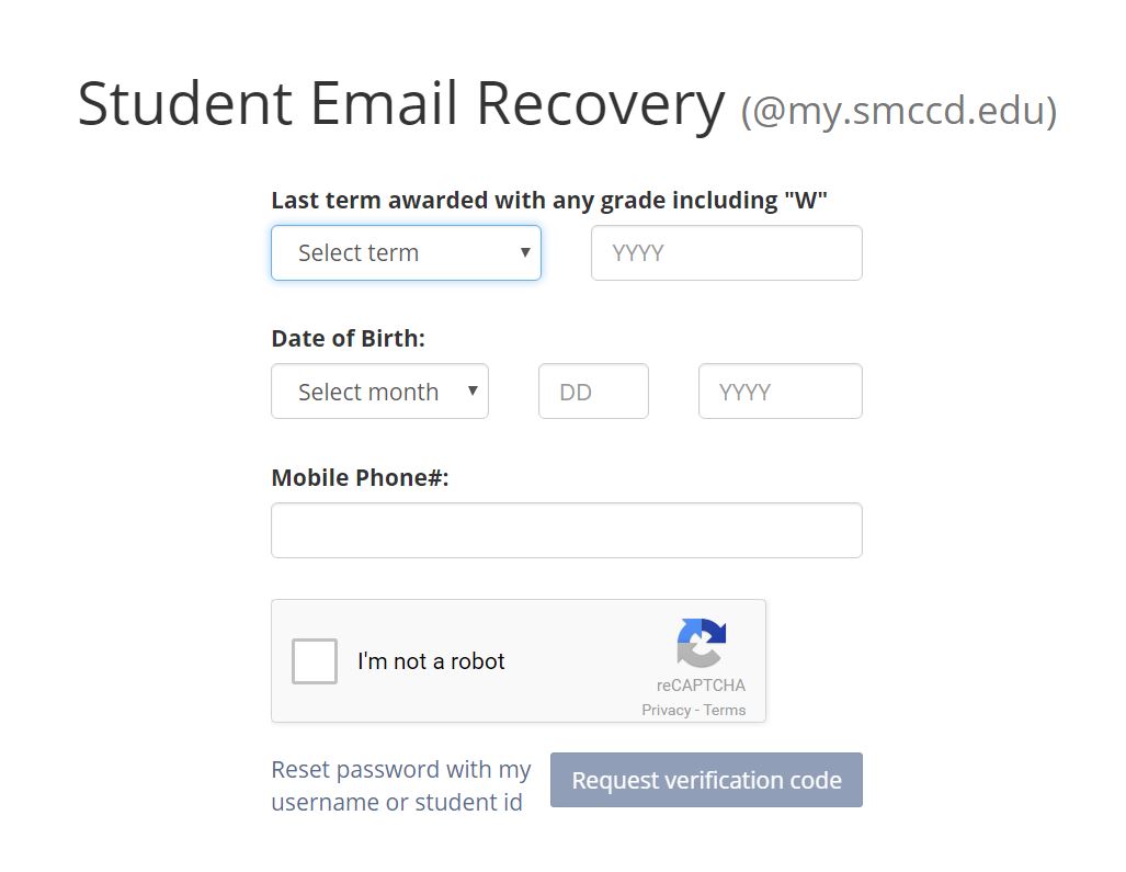 Student Email Password Recovery | Student Email | San Mateo County ...