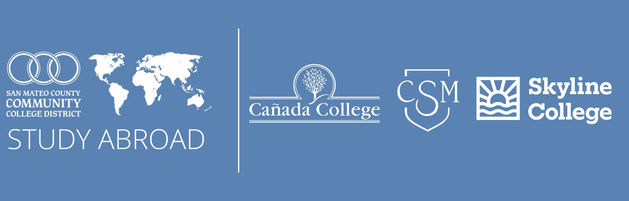 San Mateo County Community College District and college logos