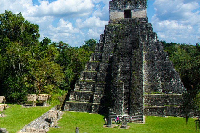 ruins of a pyramid in Guatemala