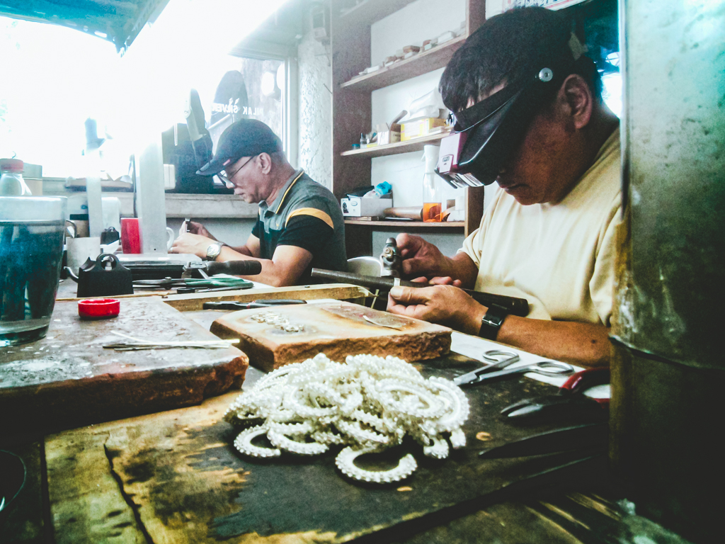 silver craftsmen working